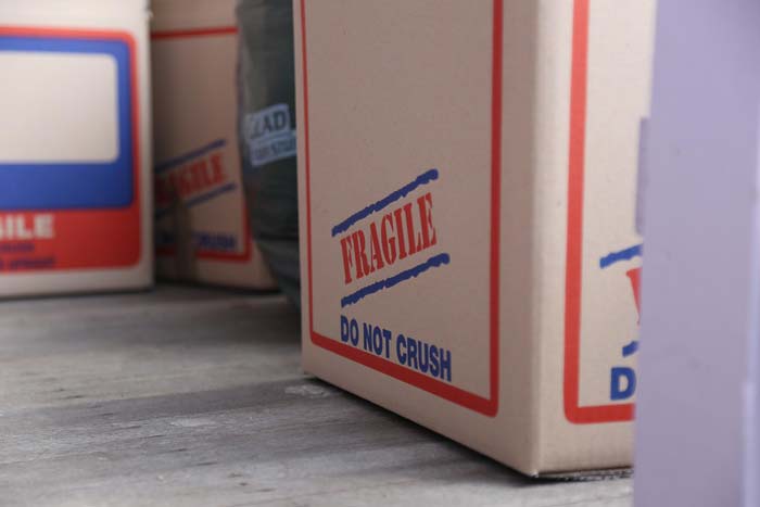 Fragile moving box